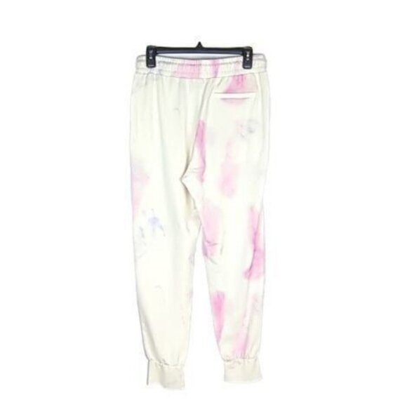 NEW PAIGE Womens Annette White Fuschia Pink Multi Joggers Sweat Pants Size Small - Picture 3 of 10